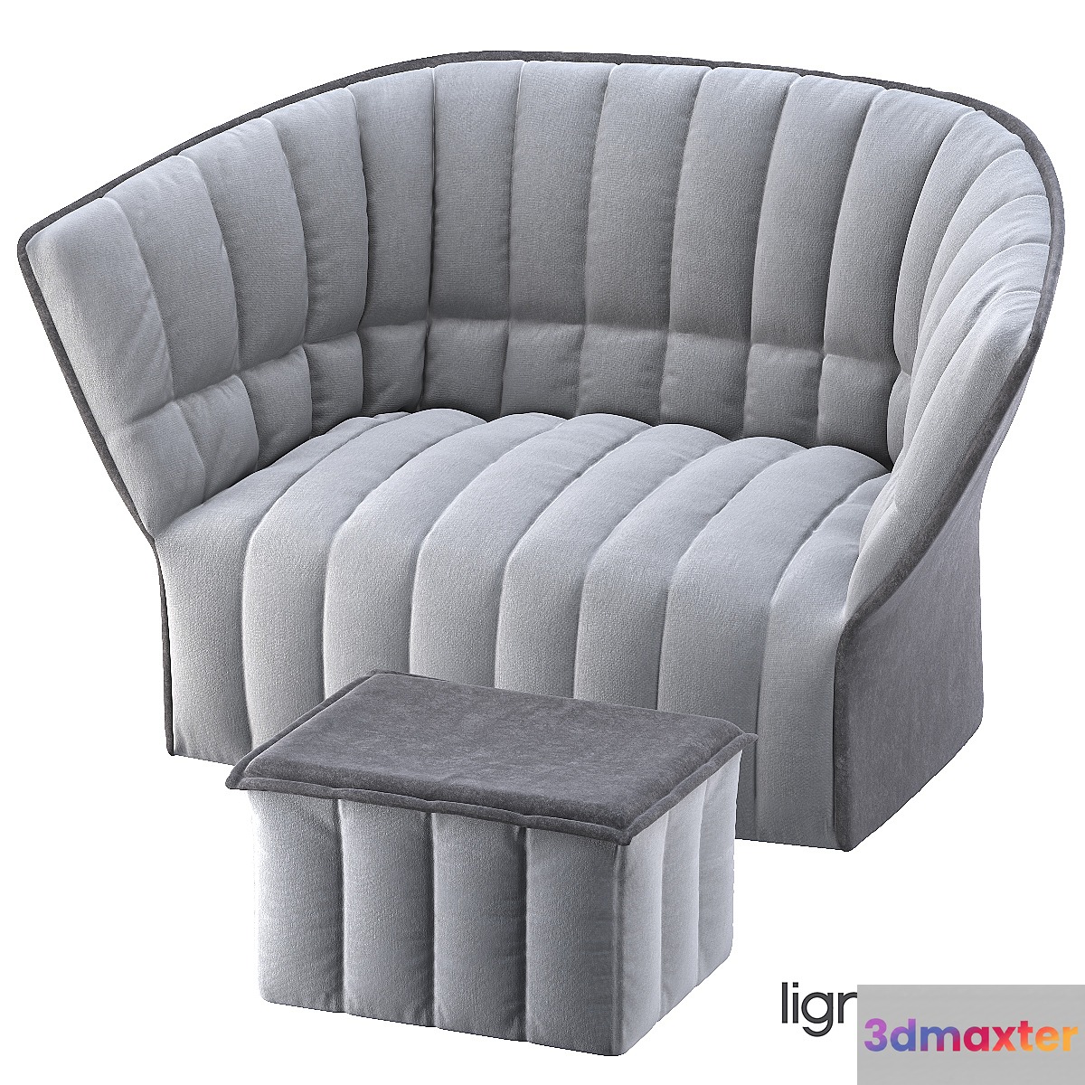 Ligne Roset Moel Sofa & Pouf