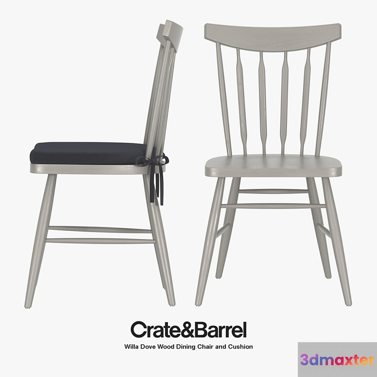 Crate & Barrel - Willa Dove Wood Dining Chair