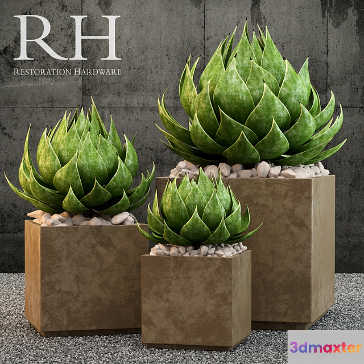 Restoration Hardware metera planter 3D Max