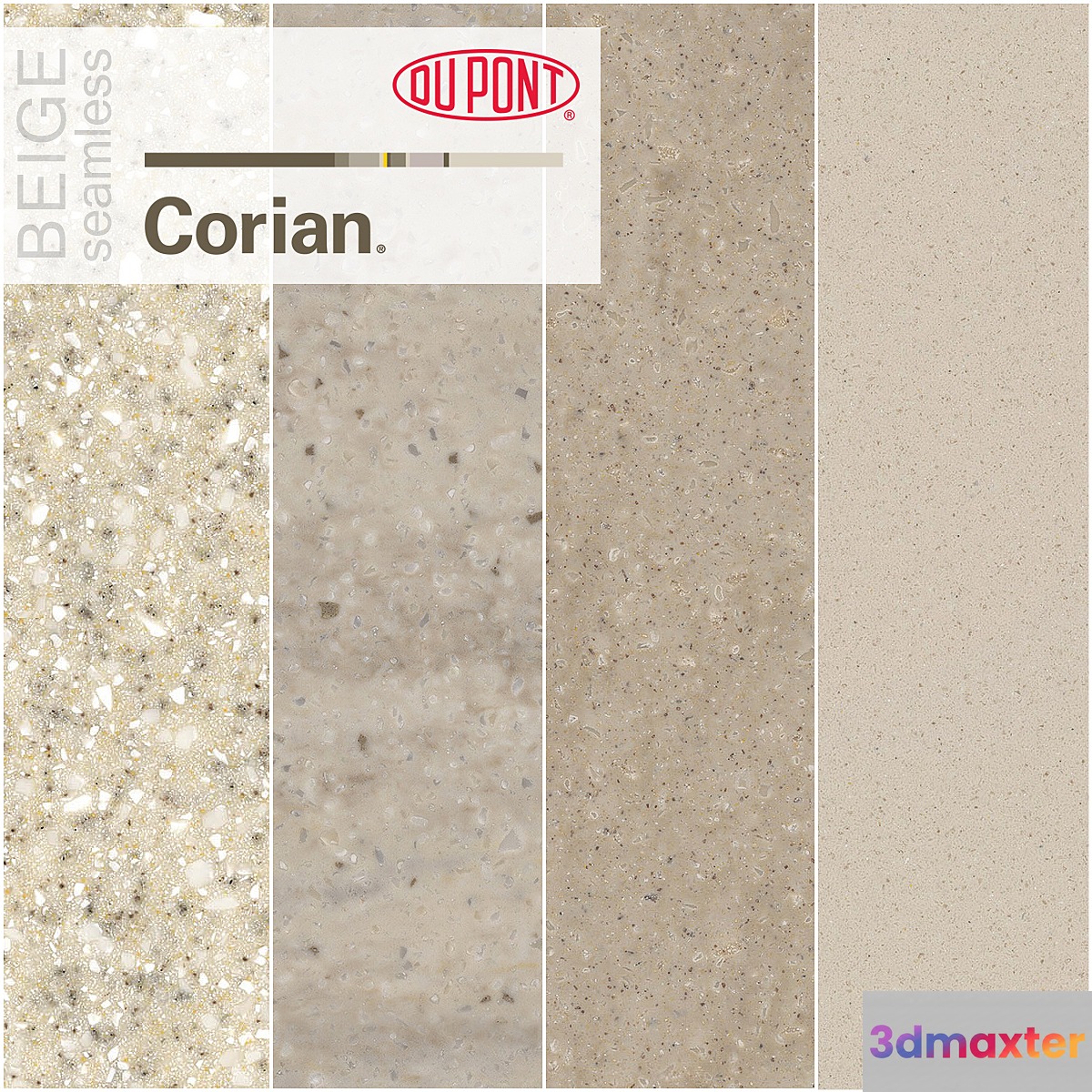 Dupont Corian Kitchen Countertops Beige 3 3D Max