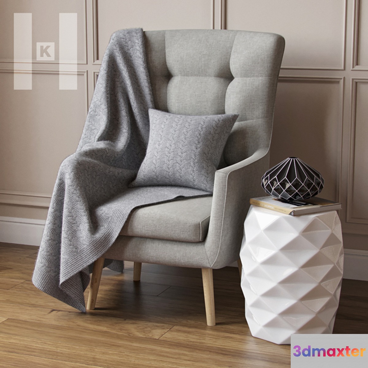 Kelly Hoppen | Wing Accent Chair 3D Max