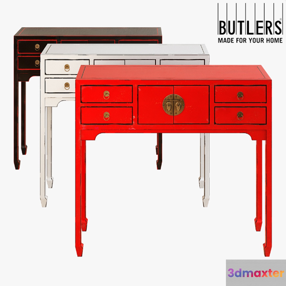 Butlers rising sun console 3D Max