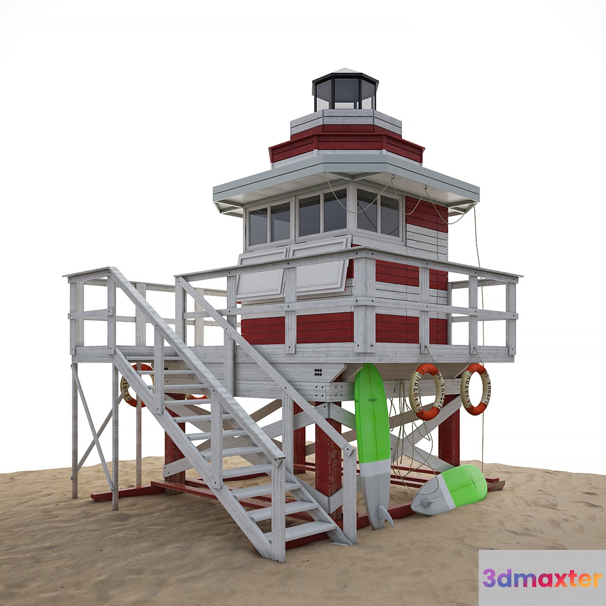 Lifeguard Station 3D Max