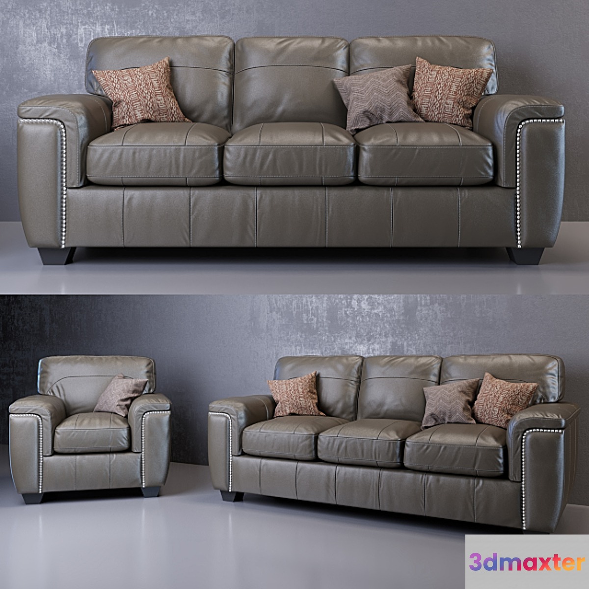 Donnell Sofa and Armchair 3D Max