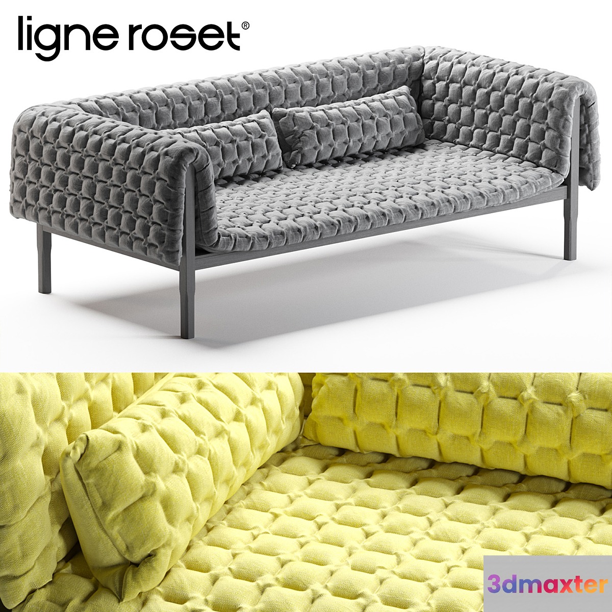 Ruche large settee low back 3D Max
