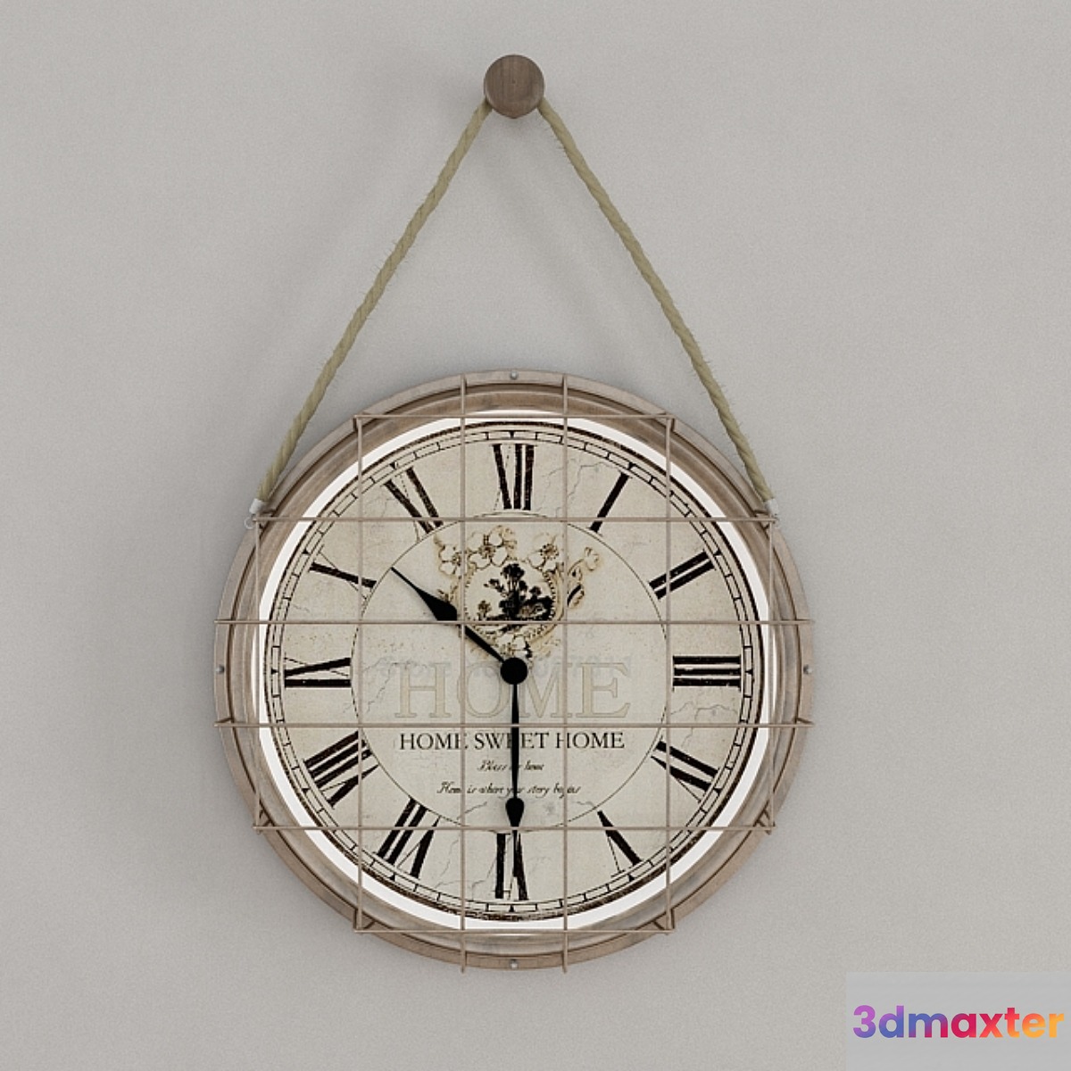 Antique Clock 3D Max