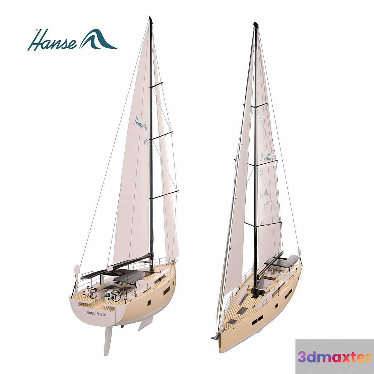 Hanse 675 yacht 3D Max