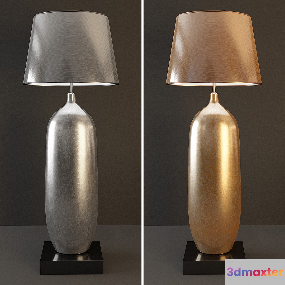 Maxlight Class floor lamp (silver and gold)