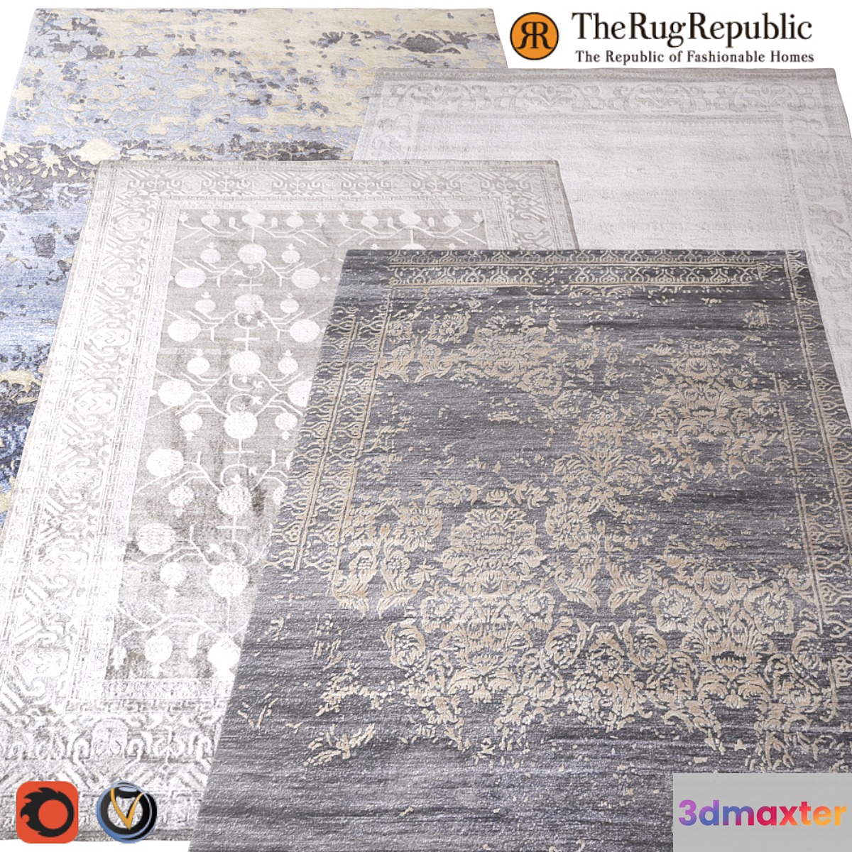 Carpet The Rug Republic 1600х2300 (4 colors) 3D Max