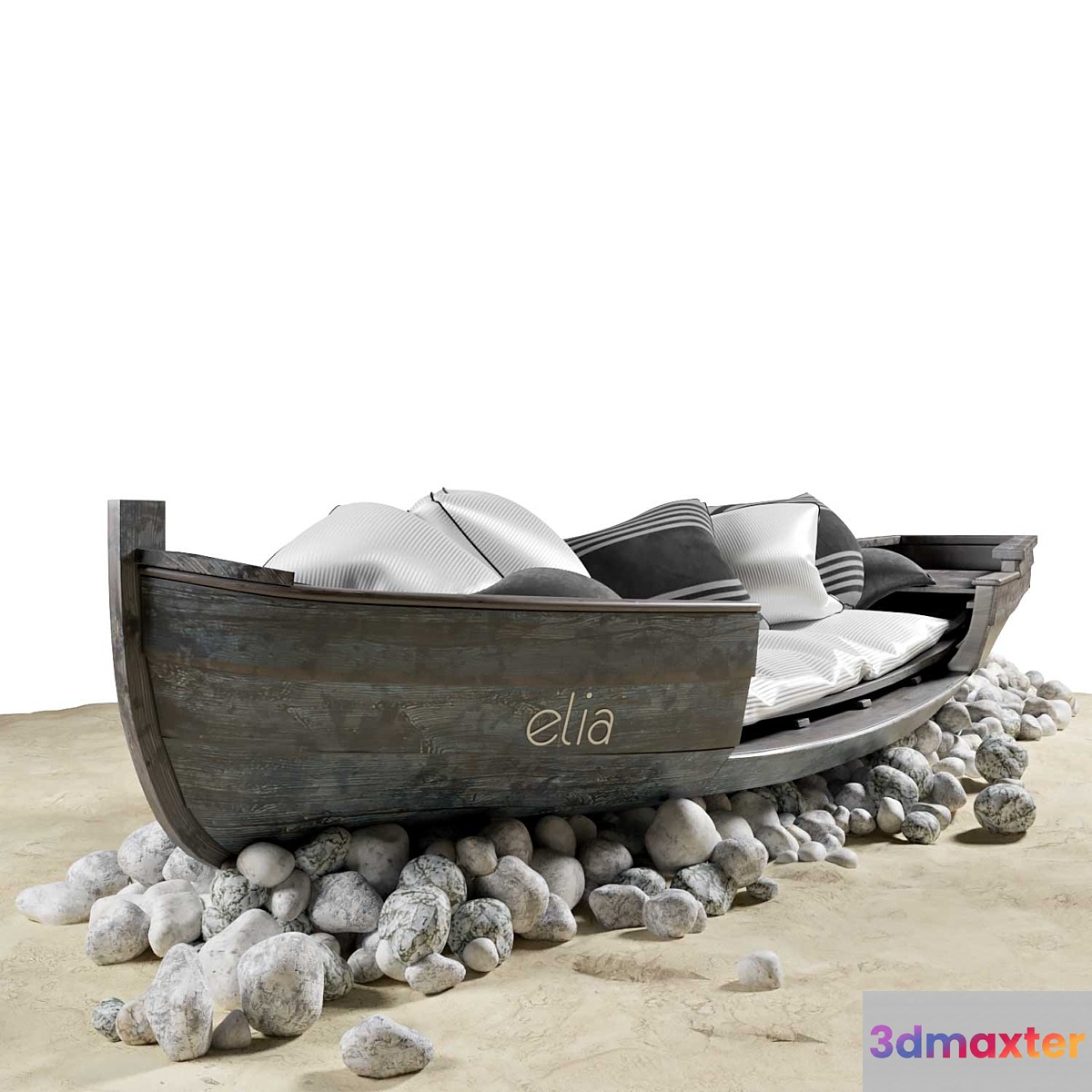Boat for beach holidays 3D Max