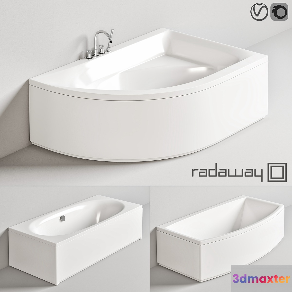 Radaway baths + Steinberg bath _ shower mixer 3D Max