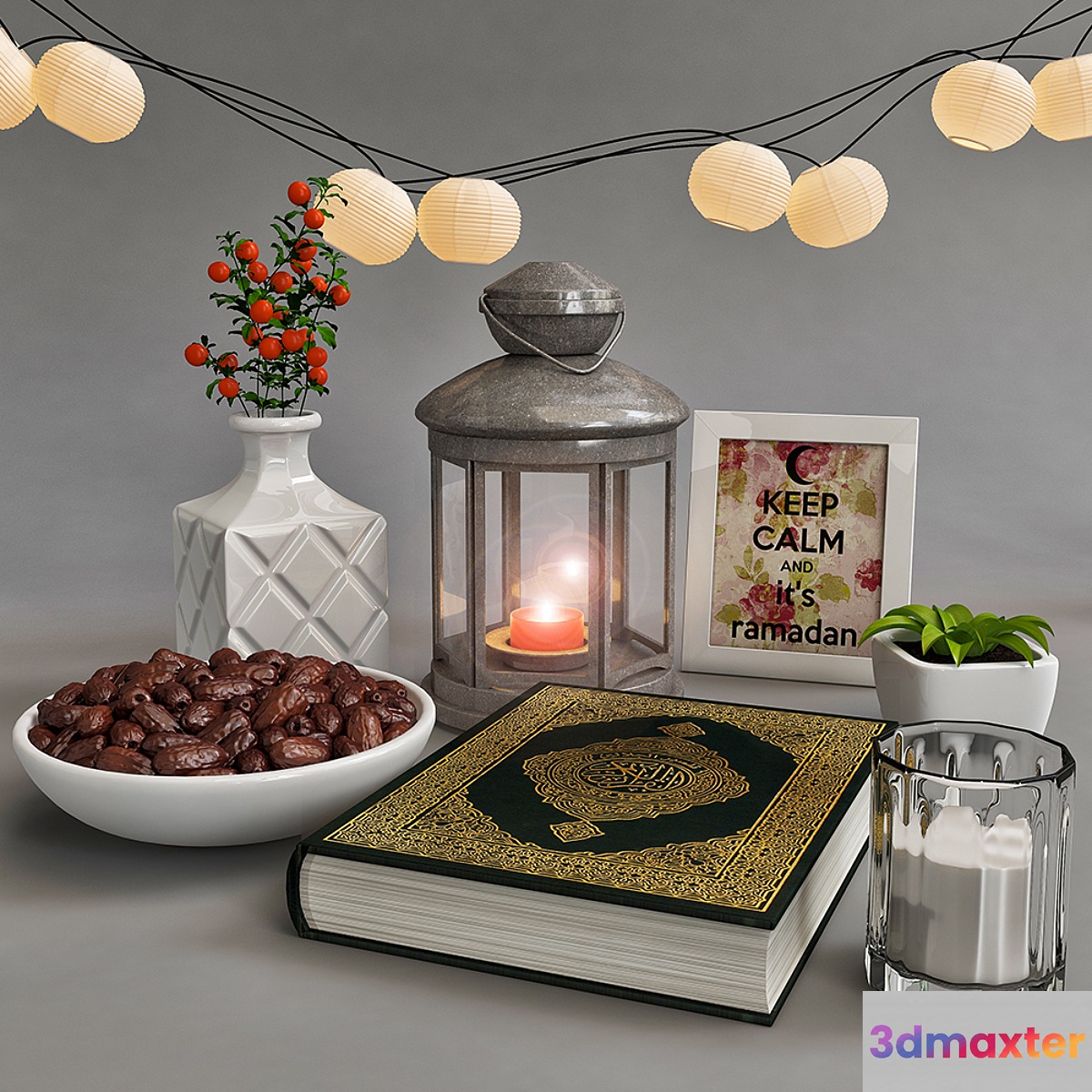 Decorative set for Ramadan 3D Max