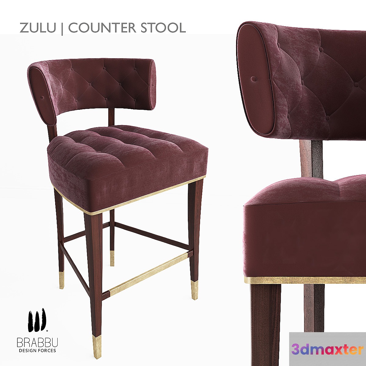 Brabbu - Zulu Counter Stool 3D Max
