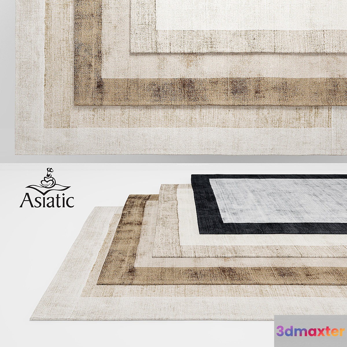 Asiatic Blade Border Rugs 3D Max