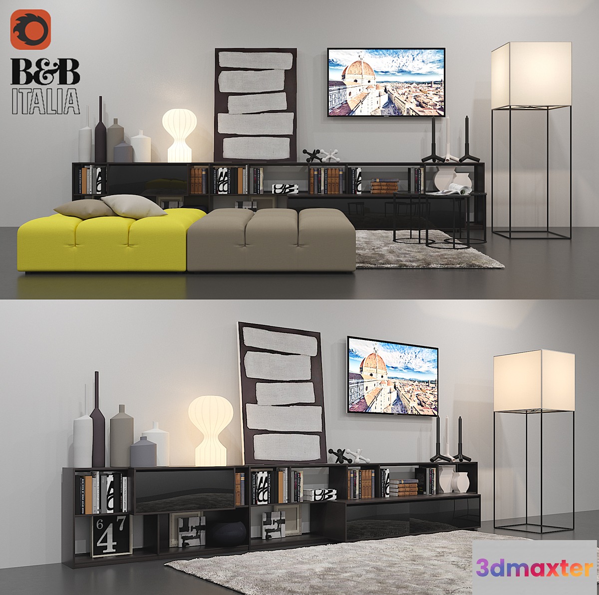 B&b Italia Decor Set 3D Max