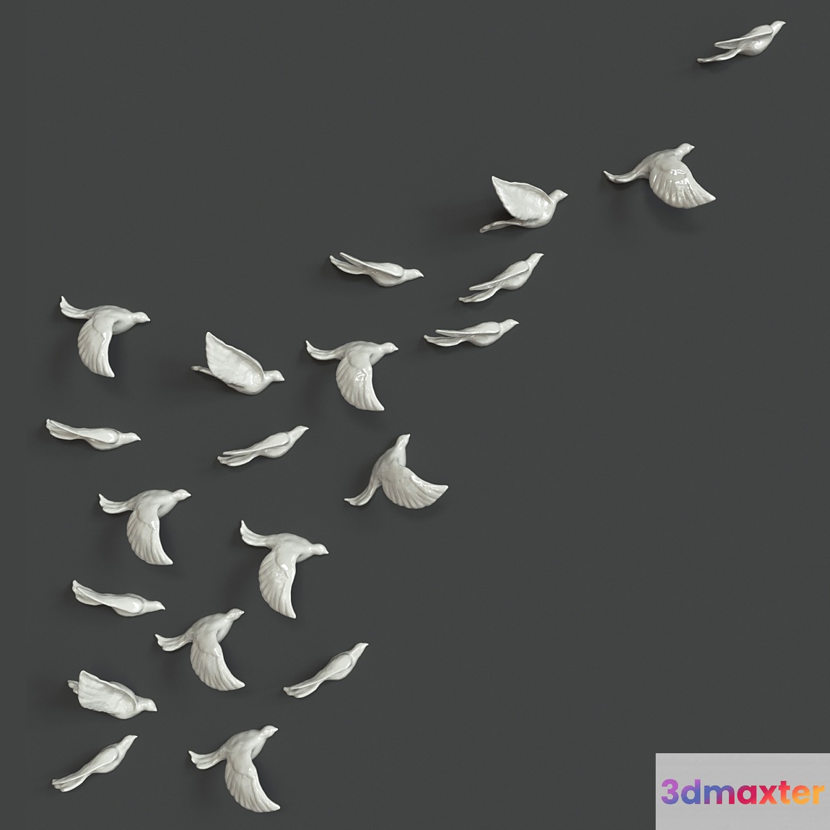Bird Wall Decors 3D Max