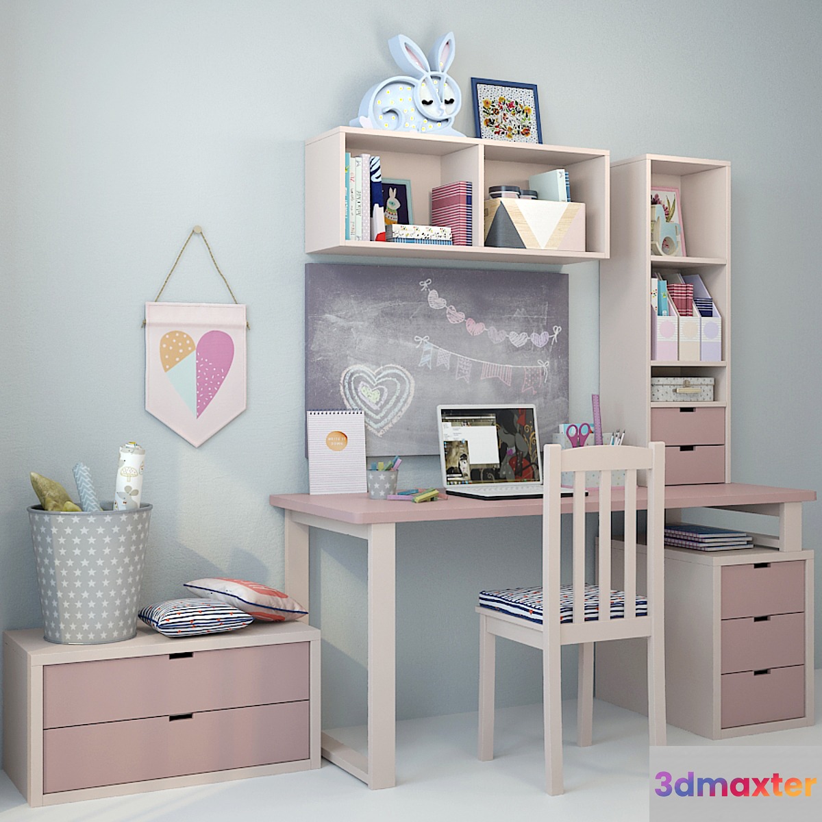 Writing desk and decor for a child 5