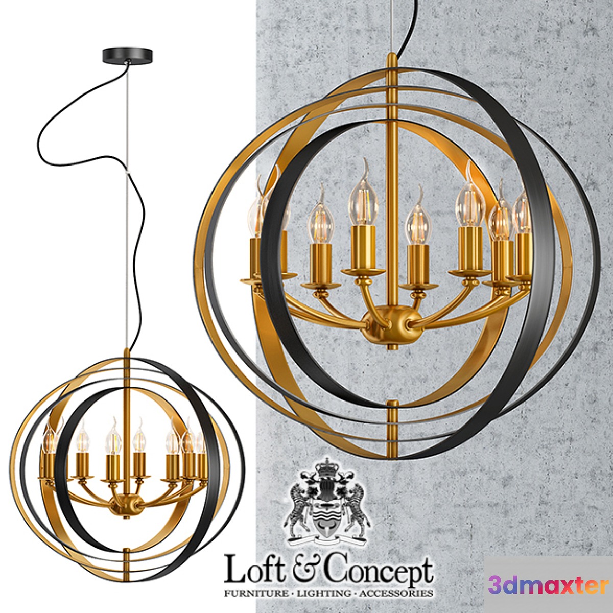 Spherium Chandelier chandelier 3D Max