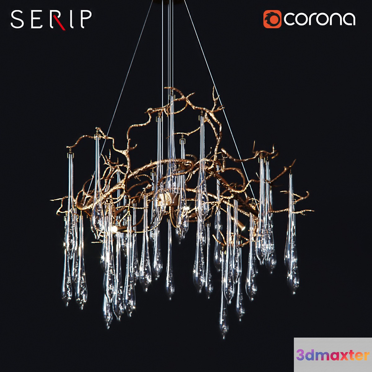 SERIP AQUA CT3258 _ 8 CHANDELIER