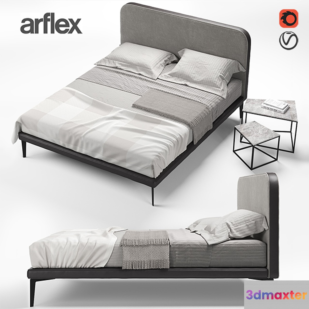 ARFLEX SUITE bed 3D Max