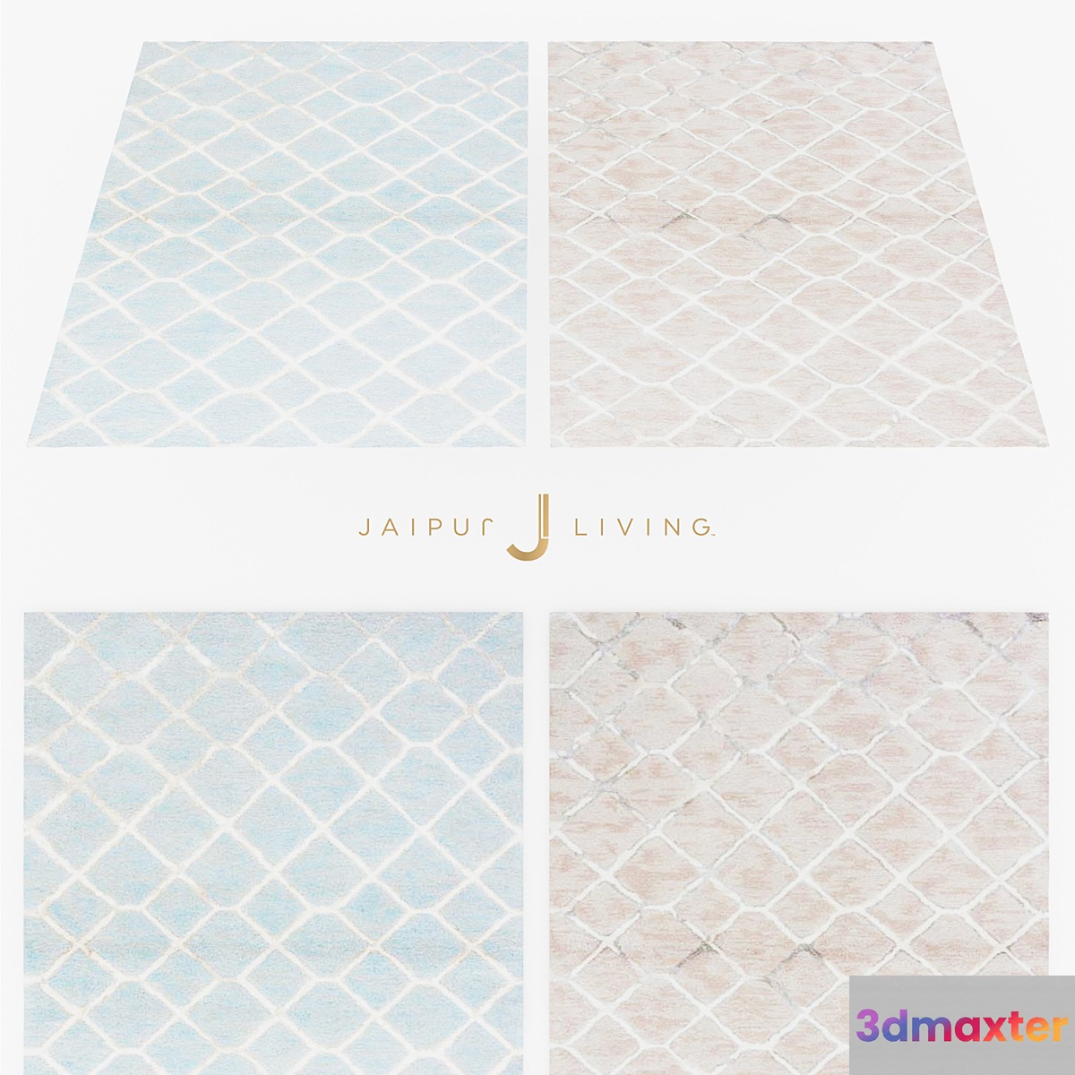 Jaipur Totten Rug From Blue Collection 3D Max