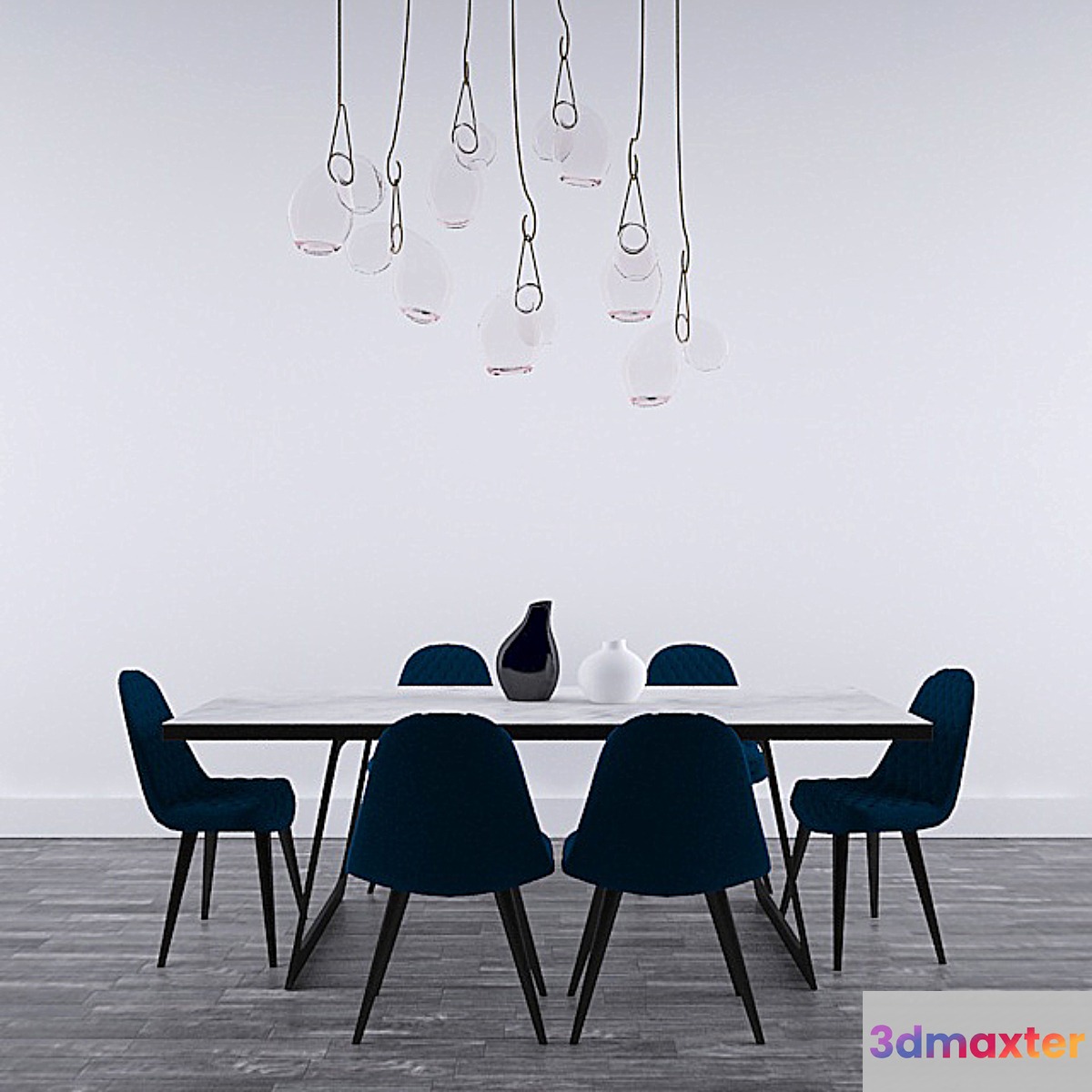 Mad dining chair and table 3D Max