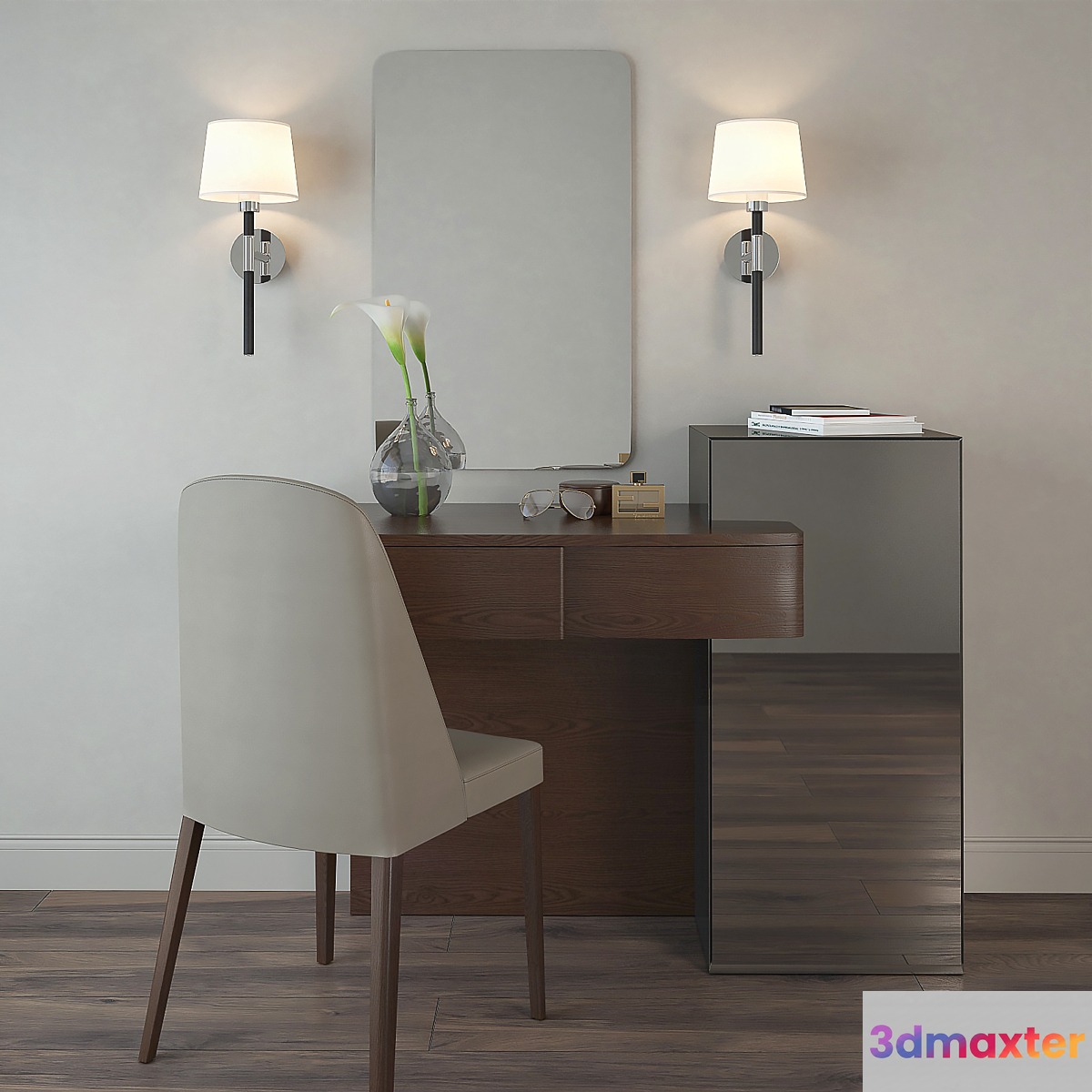 Toilet table and chair SMA 3D Max