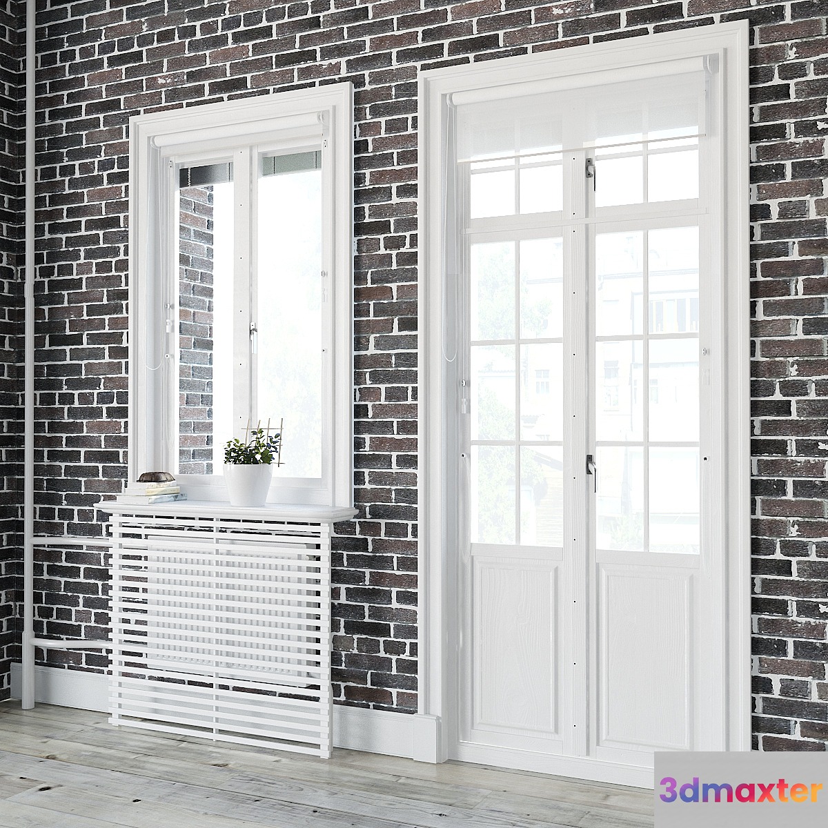 Windows in Scandinavian style - No.2 3D Max