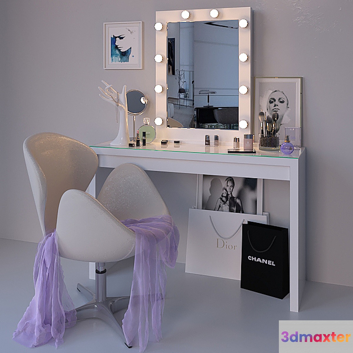 Makeup mirror 3D Max