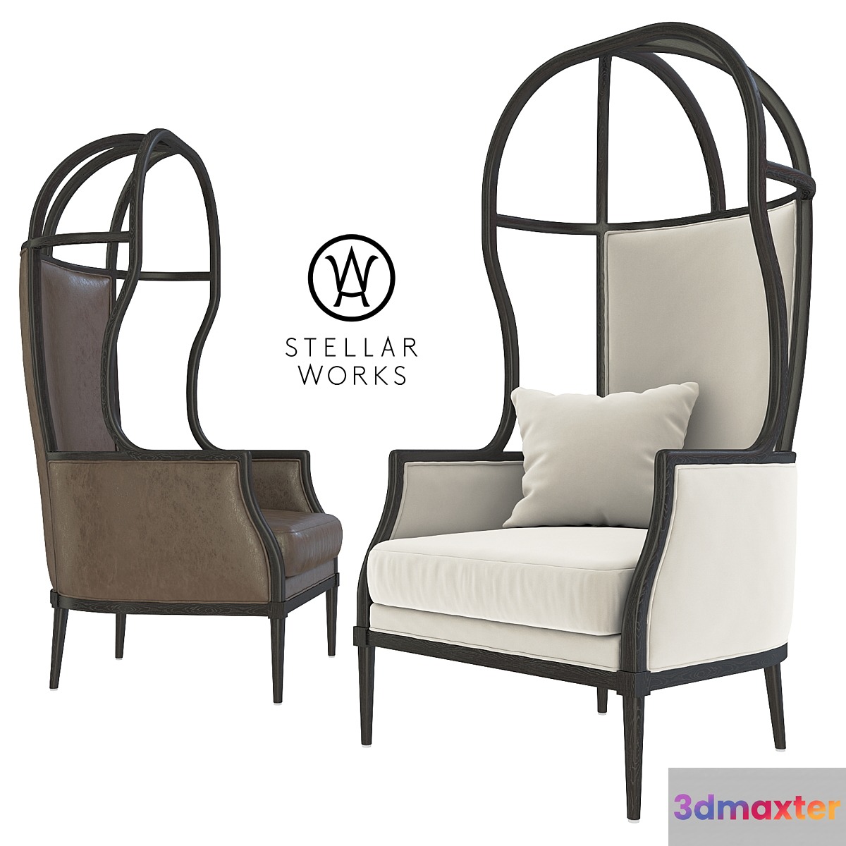 Stellar Works Laval Crown Single Chair with Opened Roof