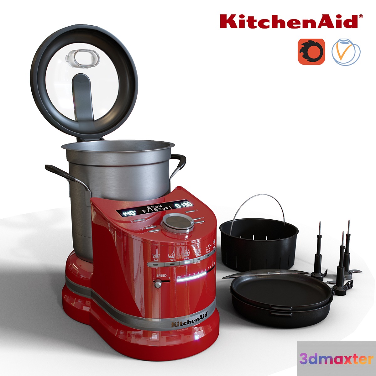 KitchenAid Artisan Kitchen Processor 3D Max
