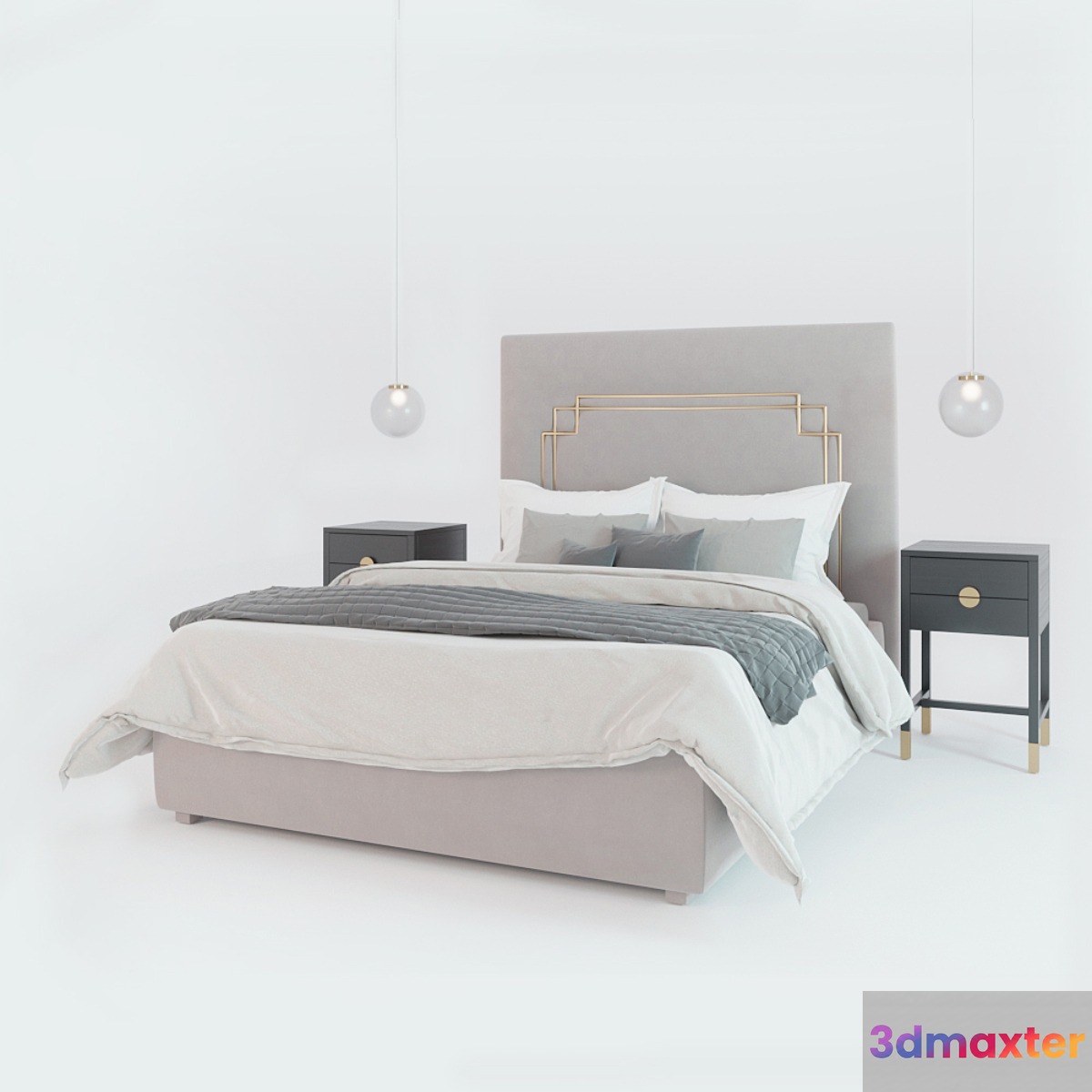 Bedside tables T014 Any Home and bed 3D Max