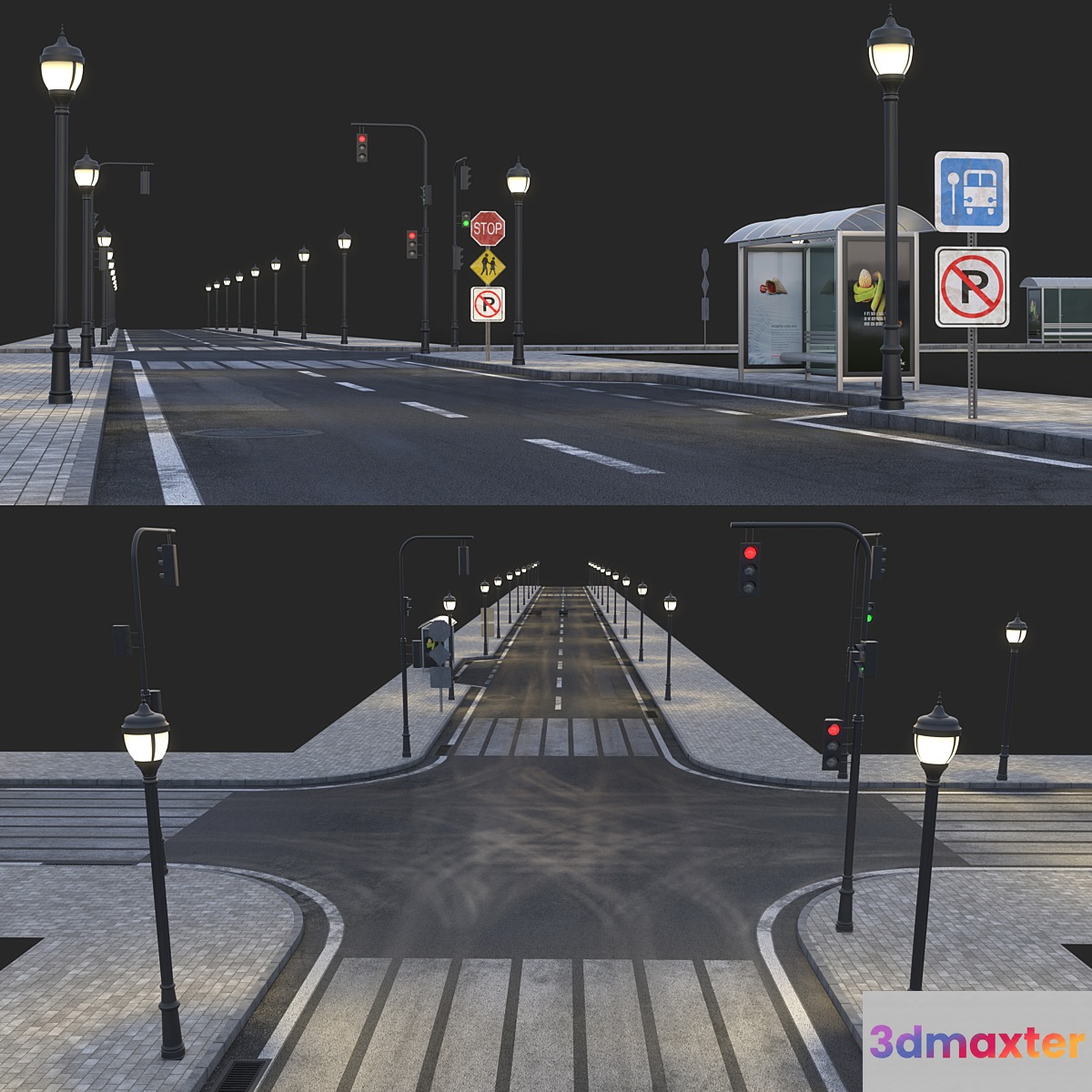 Road and busstop - No.4