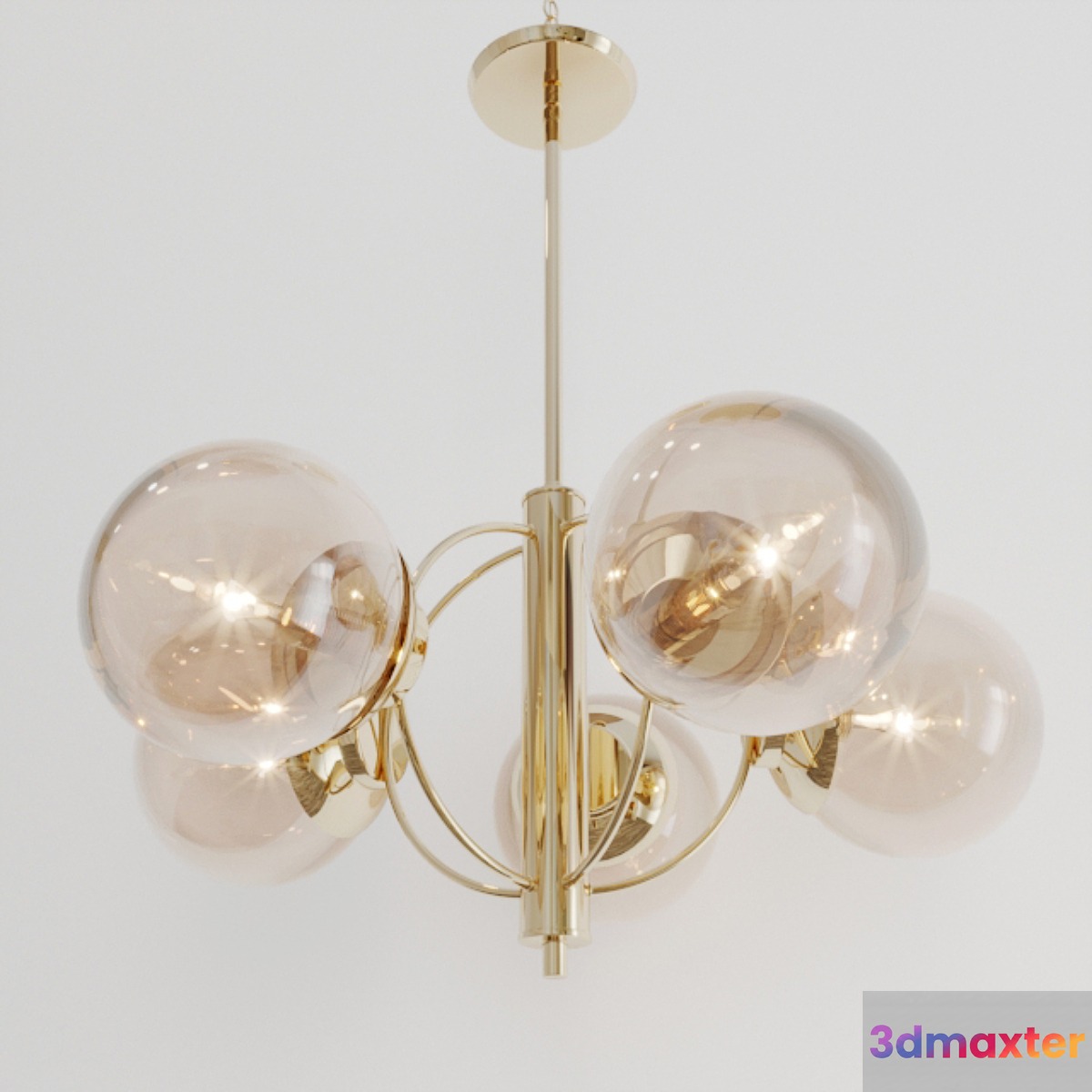 Italian Five Globe Chandelier