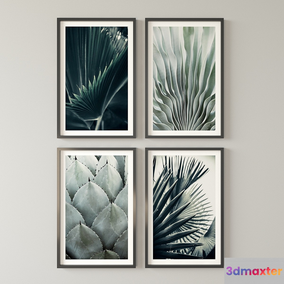 Botanical theme paintings 2 3D Max