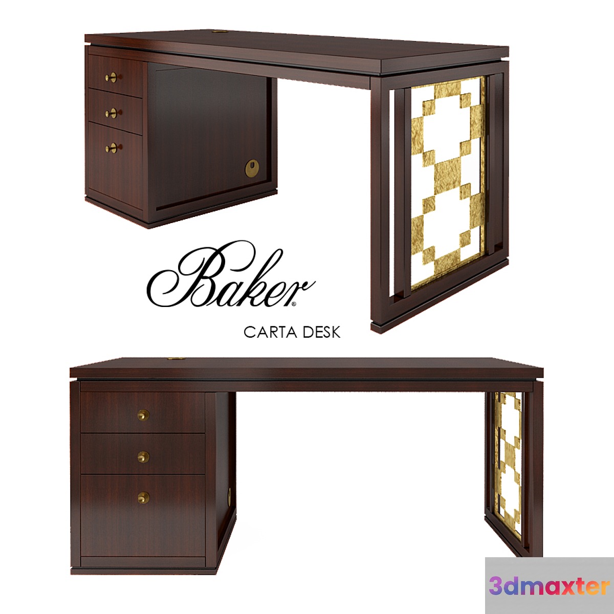 Table Baker CARTA DESK 3D Max