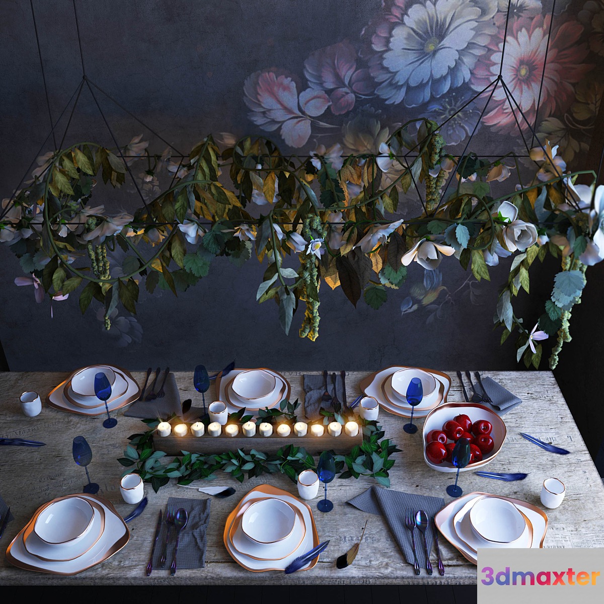 Decor for the kitchen in loft style