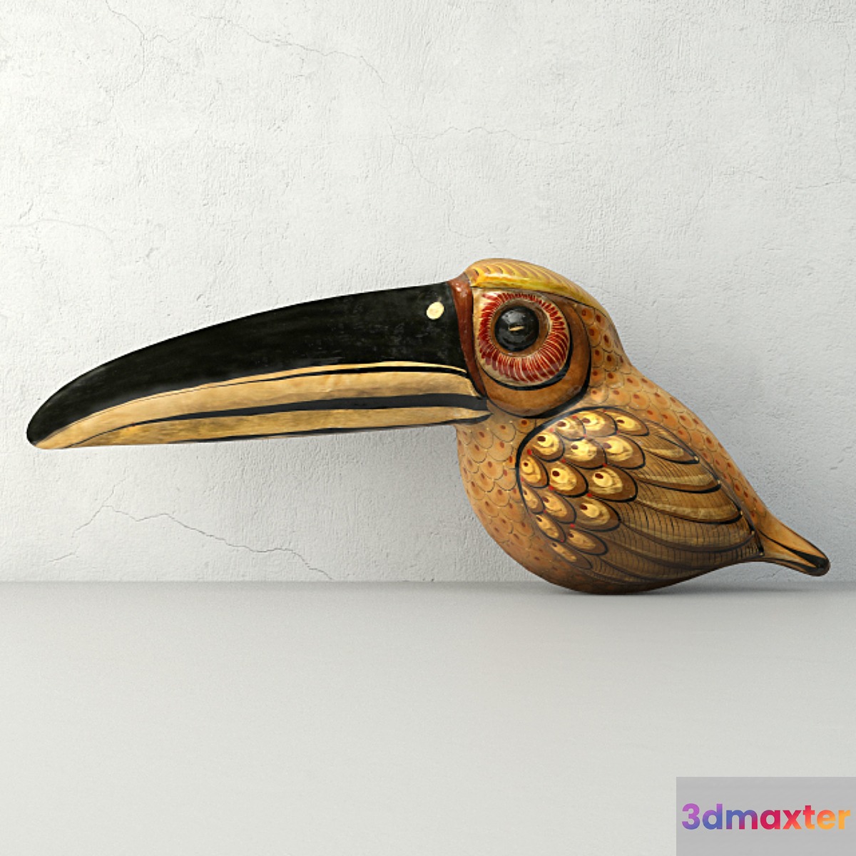 Vintage Paper Mache Tucan 3D Max
