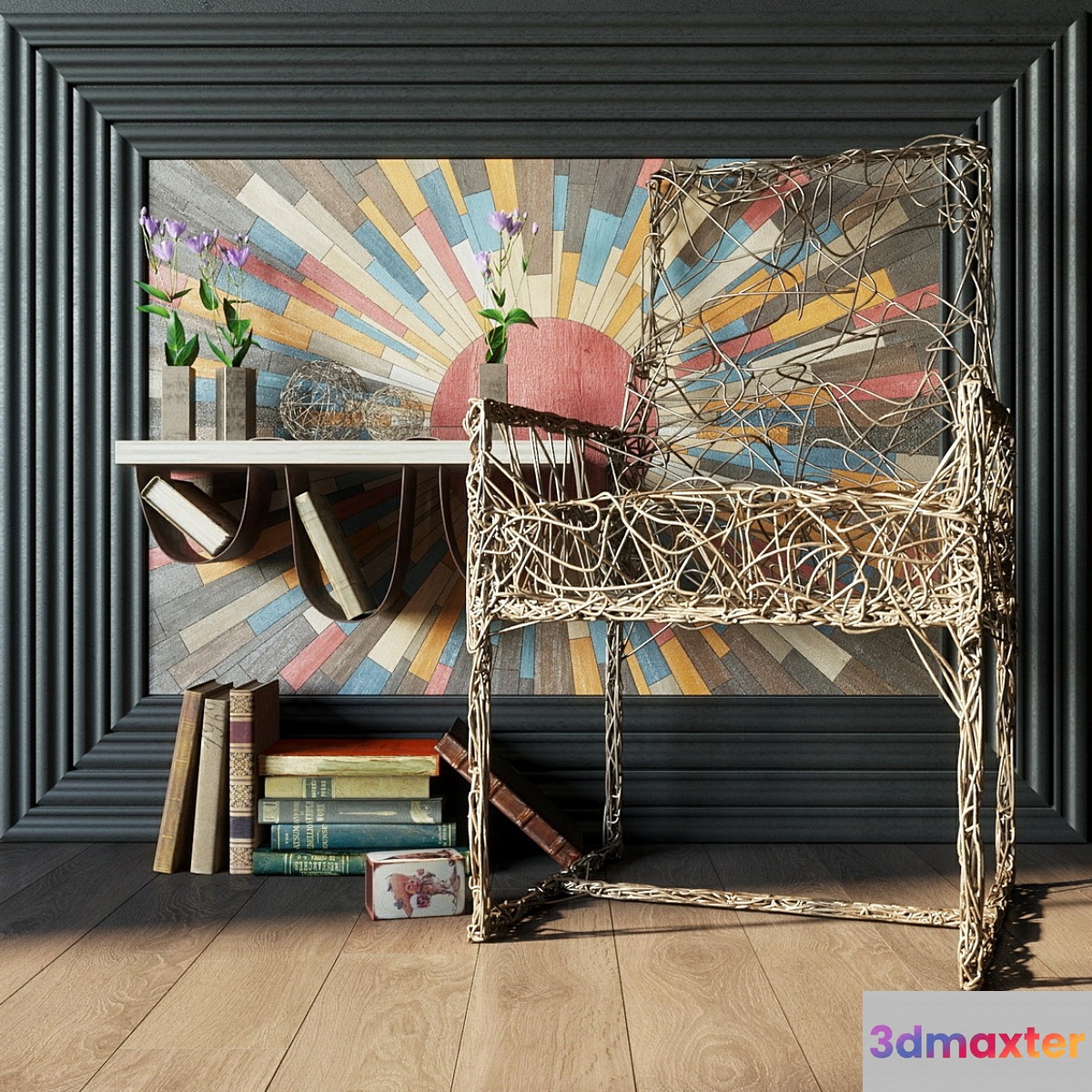 Decorative set Copper Sun 3D Max