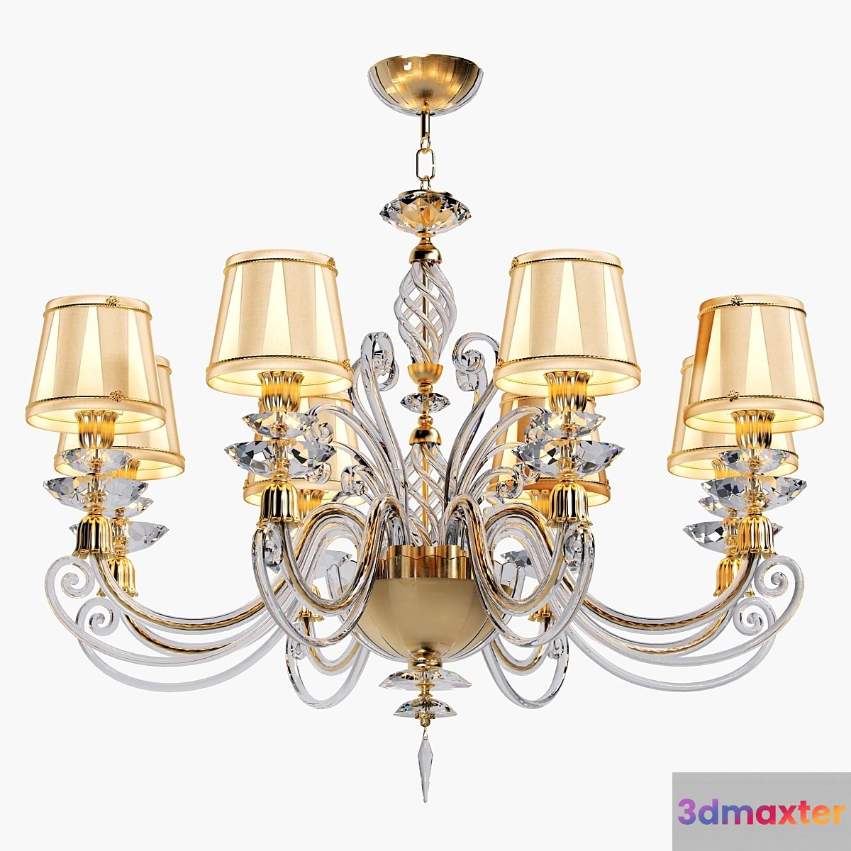 Chandelier ALICANTE SATIN SHADE L8