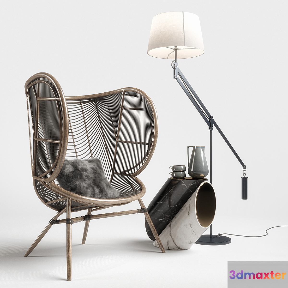 Greige Design Olaf Chair Set 3D Max