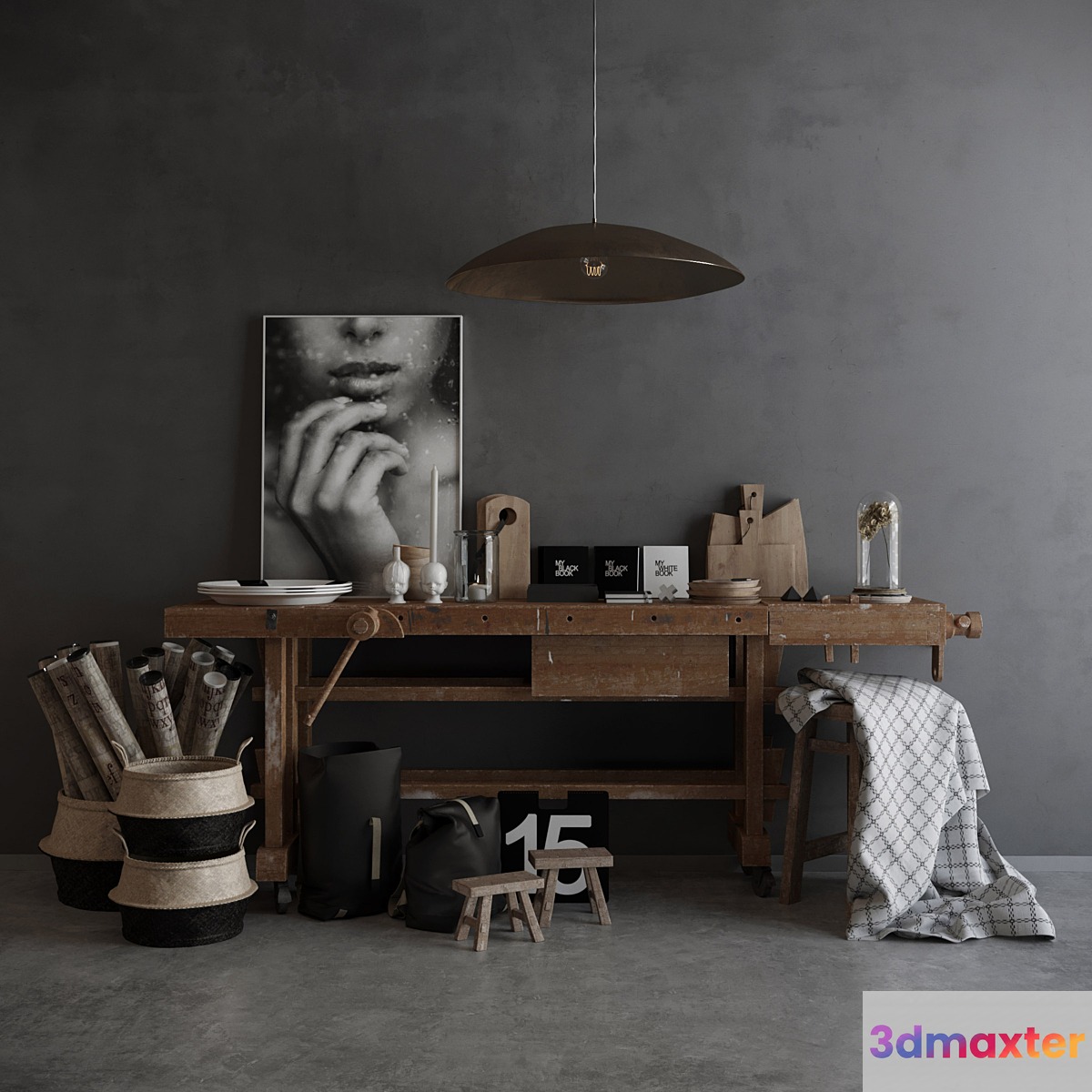 Decorative set Kamelonebutikken in the style of LOFT 3D Max