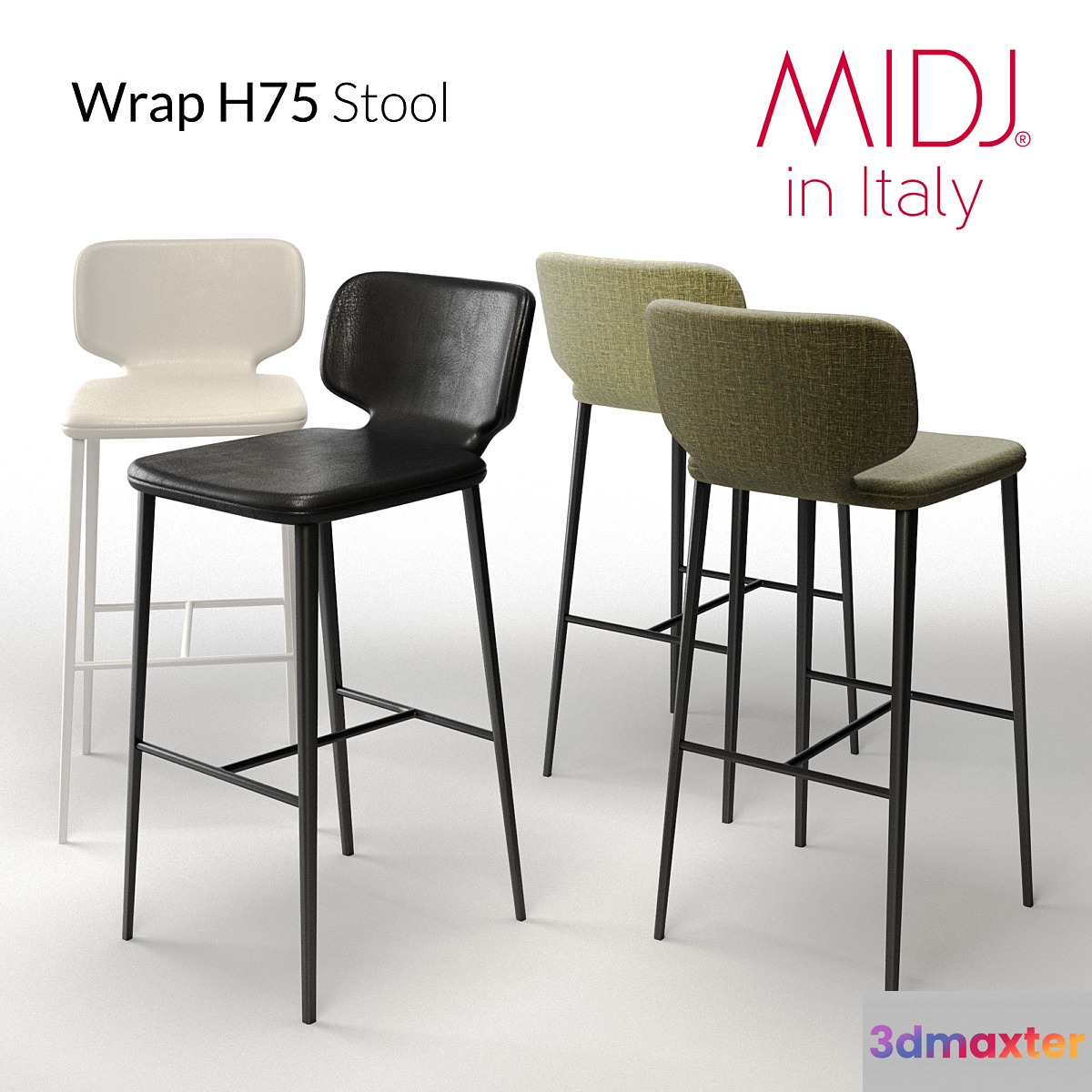 Wrap H75 Stool _ MIDJ in Italy