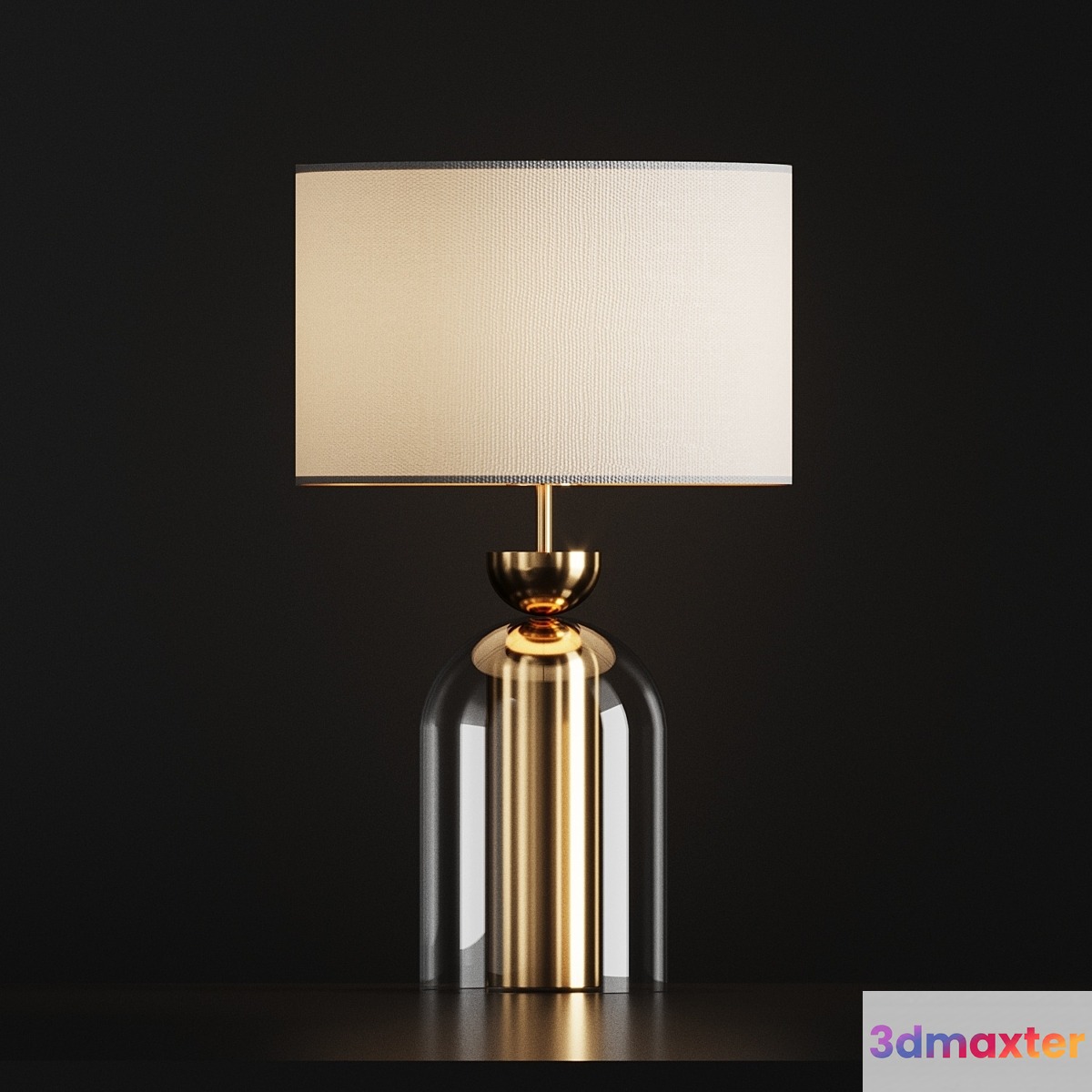 Bell jar table lamp 3D Max