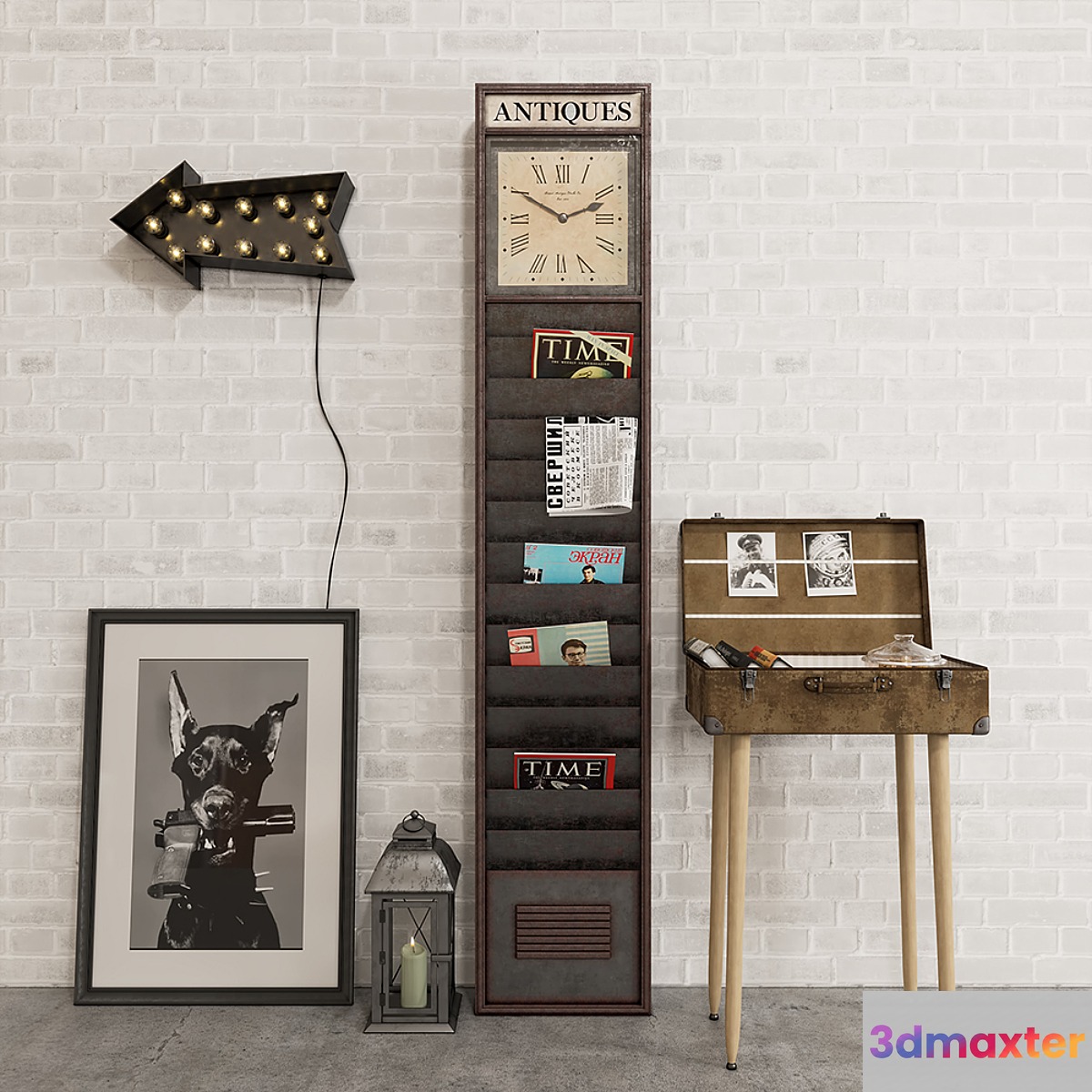 Decorative set LOFT 3D Max