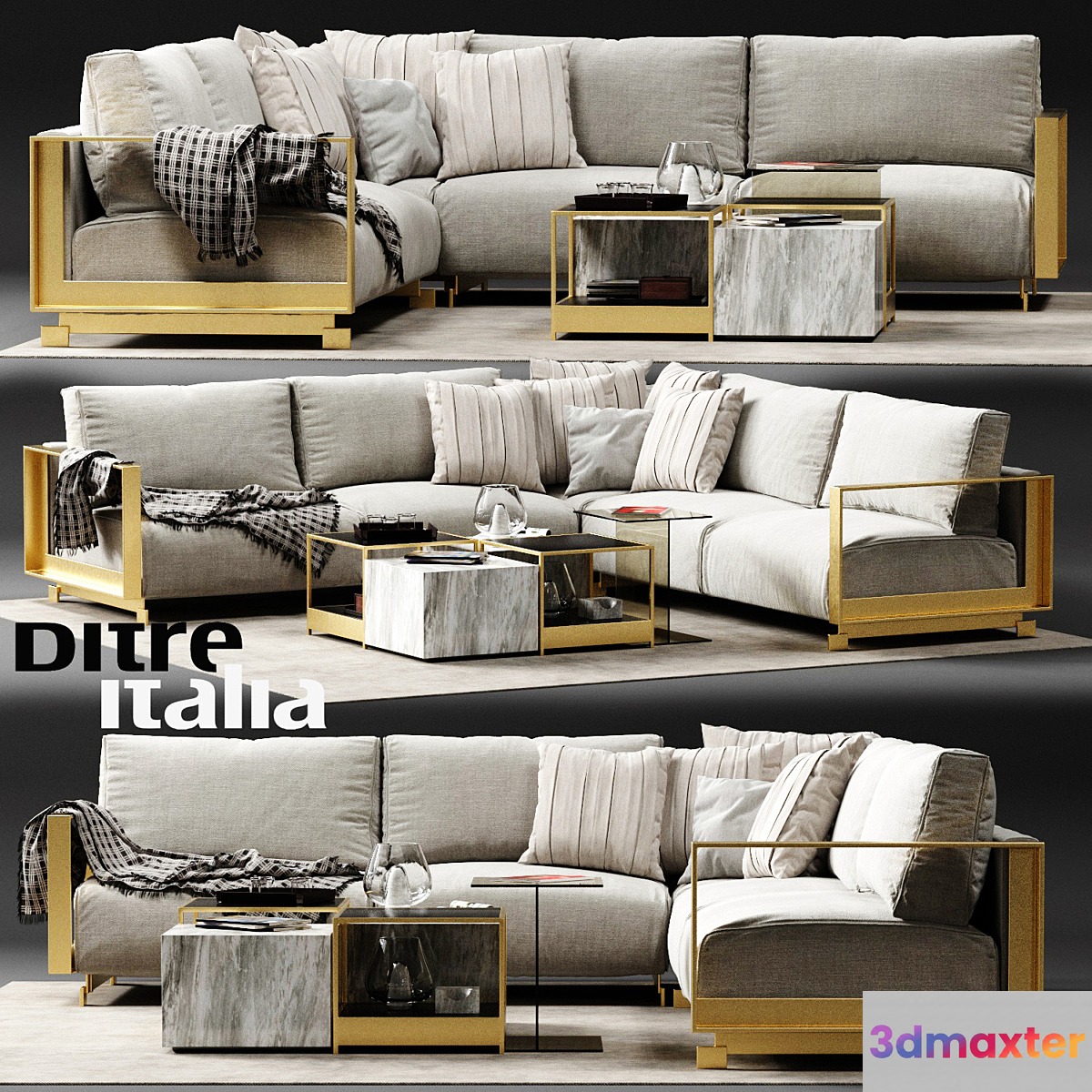 Ditre Italia BAG Corner Sofa 3D Max
