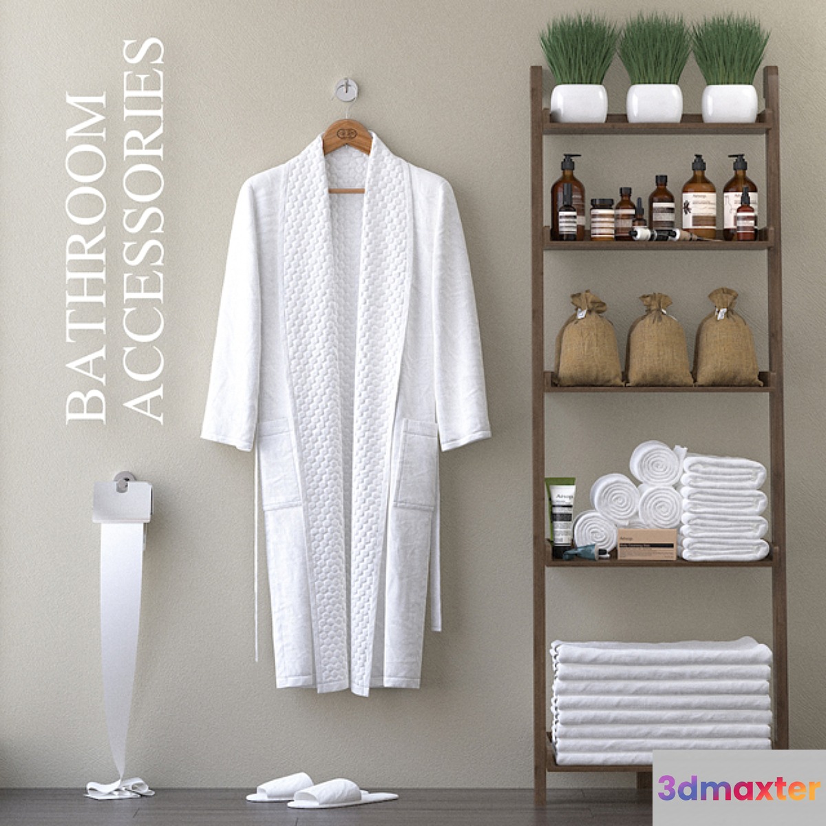 Bathrobe with bathrobe.H-1650mm.