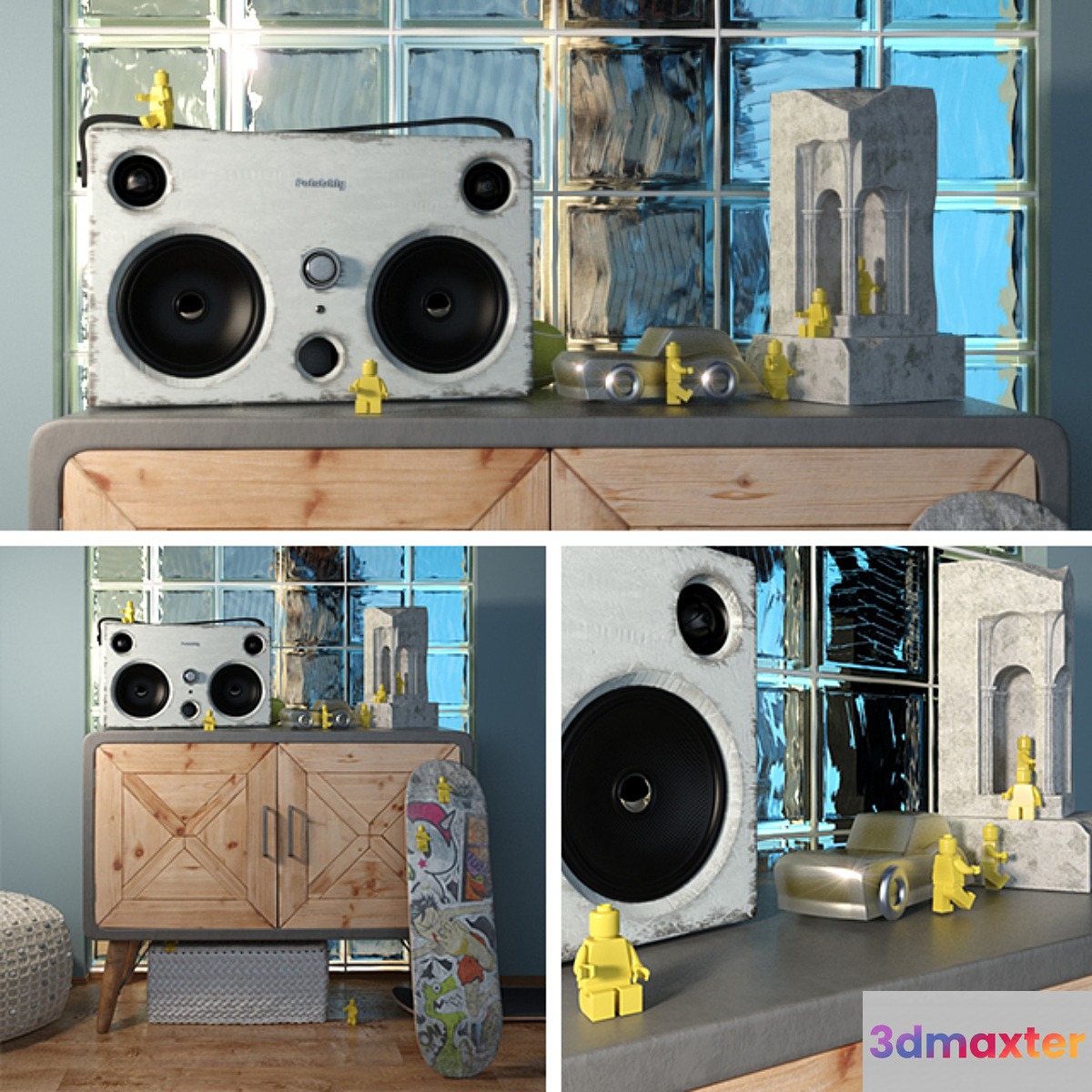 Decorative set in the style of Loft (Kare) 3D Max