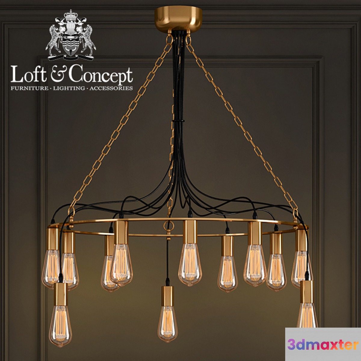 Chandelier Blood Wire Chandelier Black 12