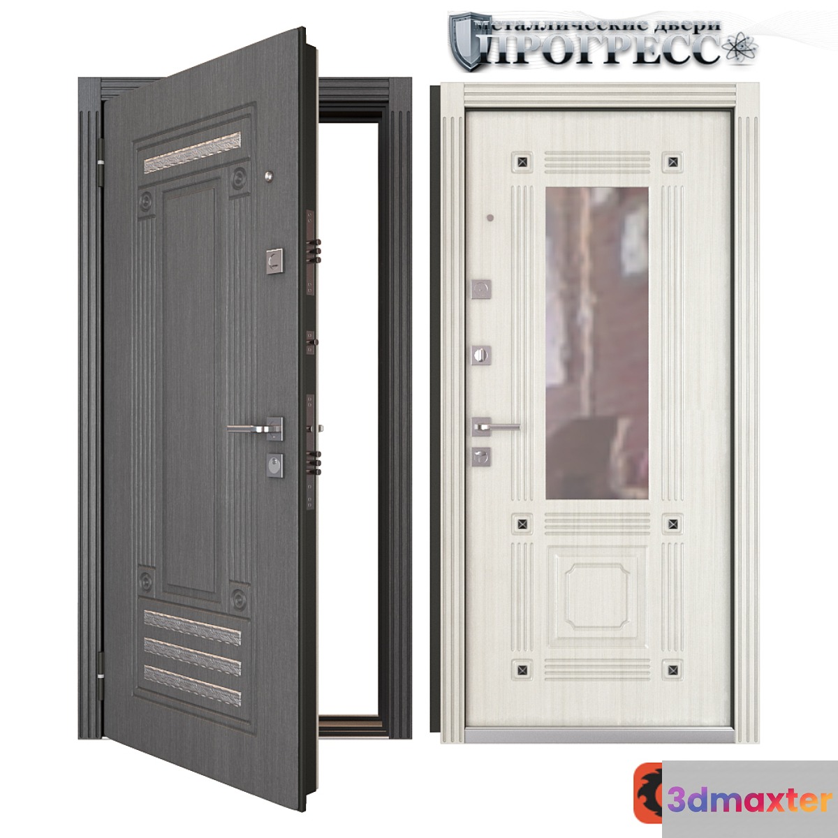 Entrance metal door Progress (Valencia) 3D Max